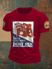 Men's AU Flag Printed T-shirt
