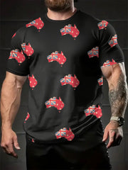 Men's AU Flag Printed T-shirt