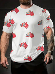 Men's AU Flag Printed T-shirt