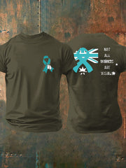 Men's PTSD Awareness Veteran Printed T-shirt