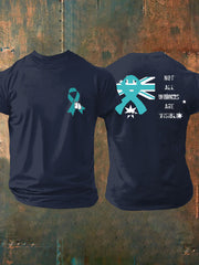 Men's PTSD Awareness Veteran Printed T-shirt
