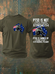 Men's PTSD Awareness Veteran Printed T-shirt
