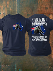Men's PTSD Awareness Veteran Printed T-shirt