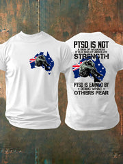 Men's PTSD Awareness Veteran Printed T-shirt