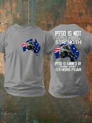 Men's PTSD Awareness Veteran Printed T-shirt