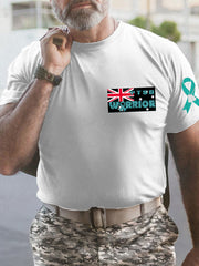 Men's PTSD Awareness Veteran Printed T-shirt