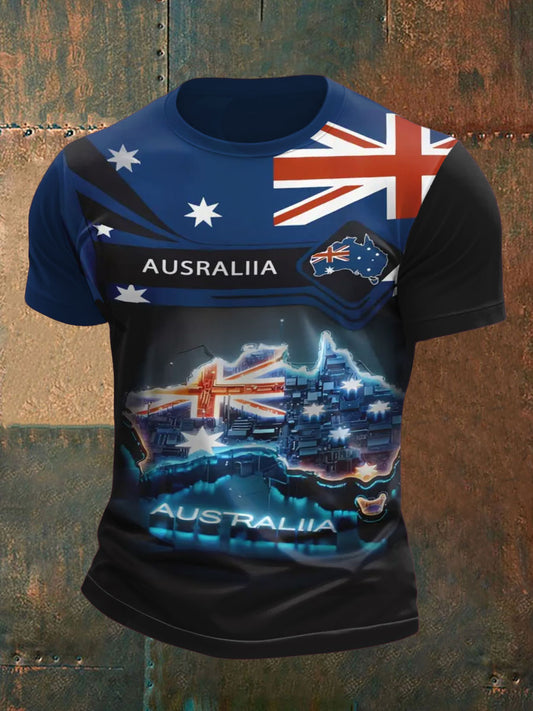 Men's Australia Patriotic Printed T-shirt