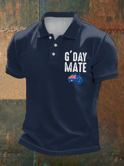 Men's Australia Patriotic Printed Casual Tops