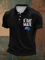Men's Australia Patriotic Printed Casual Tops