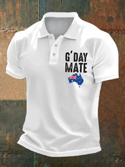 Men's Australia Patriotic Printed Casual Tops