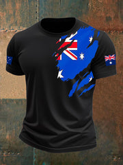 Men's Australia Flag Print short sleeves t-shirt