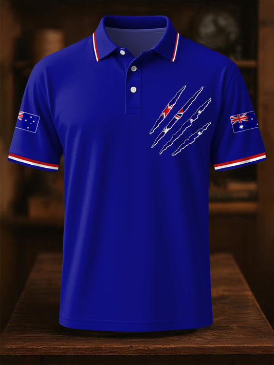 Men's Australian Flag Print Casual Top