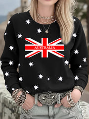 Women's Australian Flag Print Casual Sweatshirt