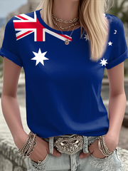 Women's Australia Flag Print short-sleeved T-shirt