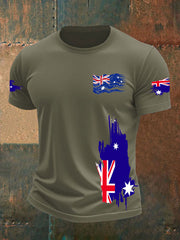 Men's Australia Flag Print short sleeves t-shirt