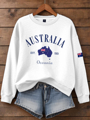 Women's Australia Print Regular Sweatshirt