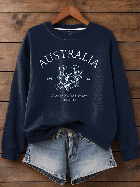 Women's Australia Koala Printed Regular Sweatshirt