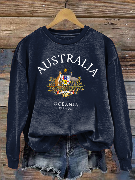Women's Australia Printed Regular Sweatshirt