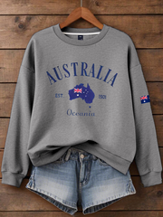 Women's Australia Print Regular Sweatshirt