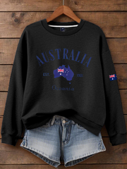 Women's Australia Print Regular Sweatshirt