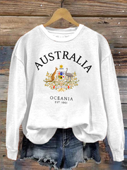 Women's Australia Printed Regular Sweatshirt