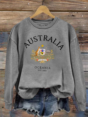 Women's Australia Printed Regular Sweatshirt