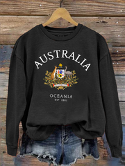 Women's Australia Printed Regular Sweatshirt