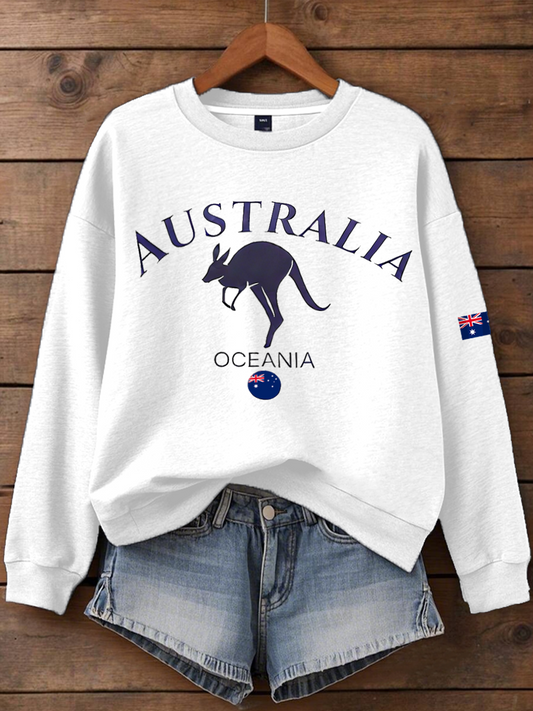 Women's Australia Printed Regular Sweatshirt