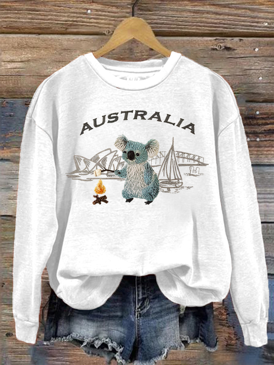 Women's Australia Koala Printed Regular Sweatshirt