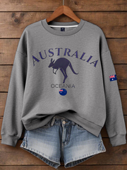 Women's Australia Printed Regular Sweatshirt
