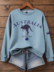 Women's Australia Printed Regular Sweatshirt