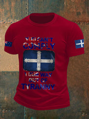 Men's AU Aussie Eereka Flag Printed T-shirt
