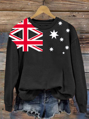 Women's Australian Flag Print Regular Sweatshirt