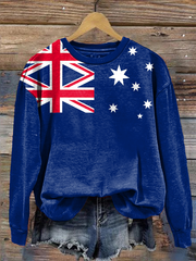 Women's Australian Flag Print Regular Sweatshirt
