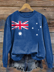 Women's Australian Flag Print Regular Sweatshirt