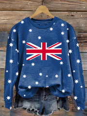 Women's Australian Flag Print Regular Sweatshirt