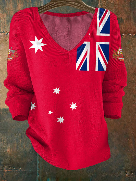 Women's AU Flag Printed Tops