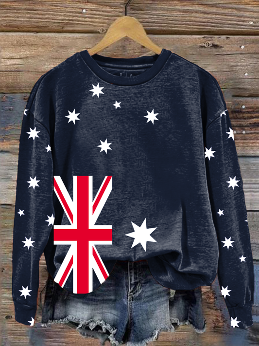 Women's Australian Flag Print Regular Sweatshirt