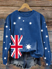 Women's Australian Flag Print Regular Sweatshirt