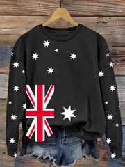 Women's Australian Flag Print Regular Sweatshirt
