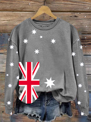 Women's Australian Flag Print Regular Sweatshirt