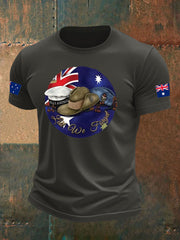 Men's Australia Veteran imitation cotton short-sleeved T-shirt