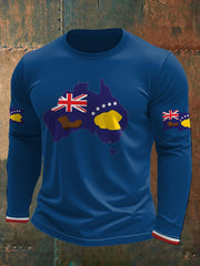 Men's AU First Flag Printed T-shirt