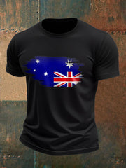 Men's Upside Down Flag AU Flag Printed T-shirt