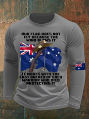 Men's Australia Veteran long sleeve round neck T-shirt