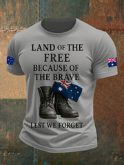 Men's Australia Veteran imitation cotton short-sleeved T-shirt